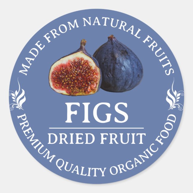 Fig Dried Fruit Custom Label Sticker (Front)