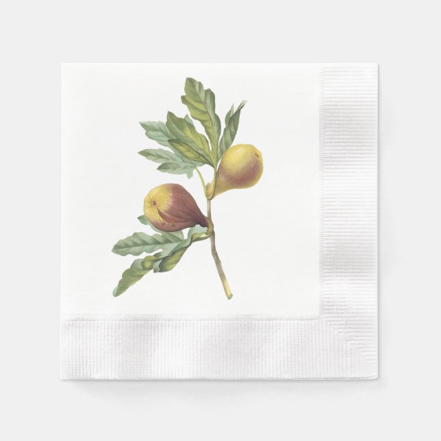 fig(Ficus violacea) by Redouté Napkin (Front)