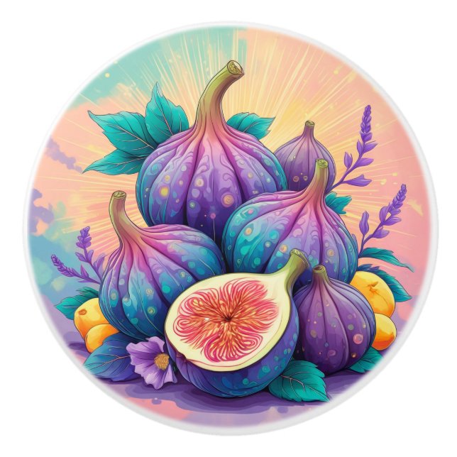 Fig fruit Ceramic Pull (Front)