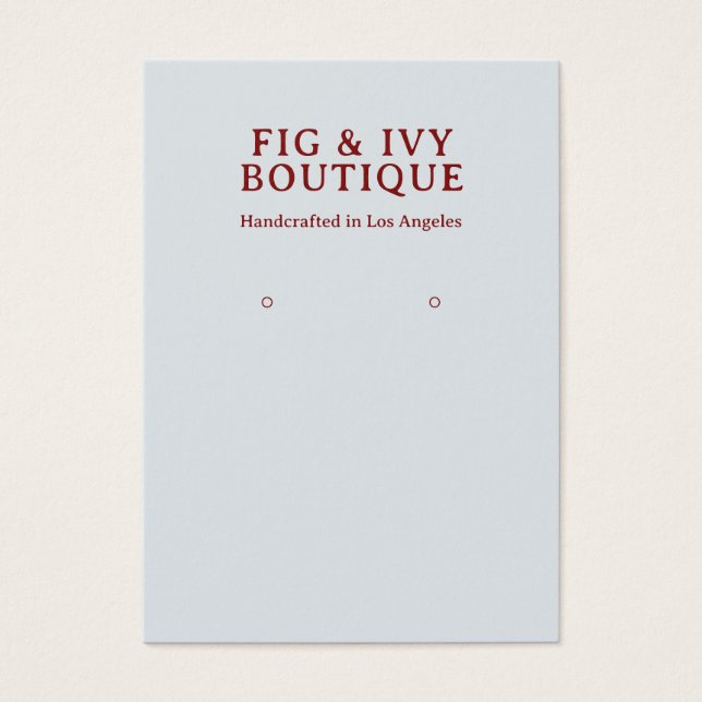 Fig & Ivy Earring Display Card (Front)
