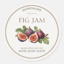 Fig Jam Personalized Jar Labels