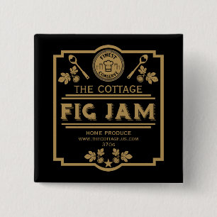 Fig Jam Seller 2 Inch Square Button