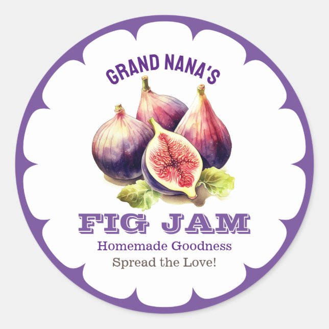 Fig Jam Vintage Label Preserve (Front)