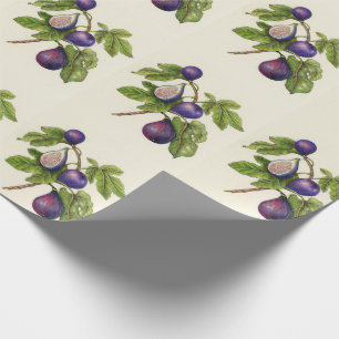 Fig Print Christmas Wrapping Paper - Traditional