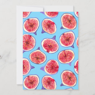 Fig slices watercolor pattern