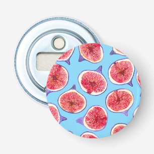 Fig slices watercolor pattern bottle opener
