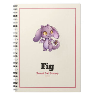 Fig the Dragon Spiral Notebook