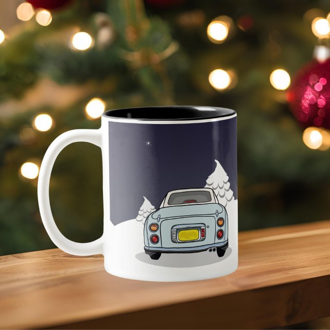 Figaras Fêtes Pale Aqua Figaro Mug (Happy Figmas! Add your name to this festive figaro mug)
