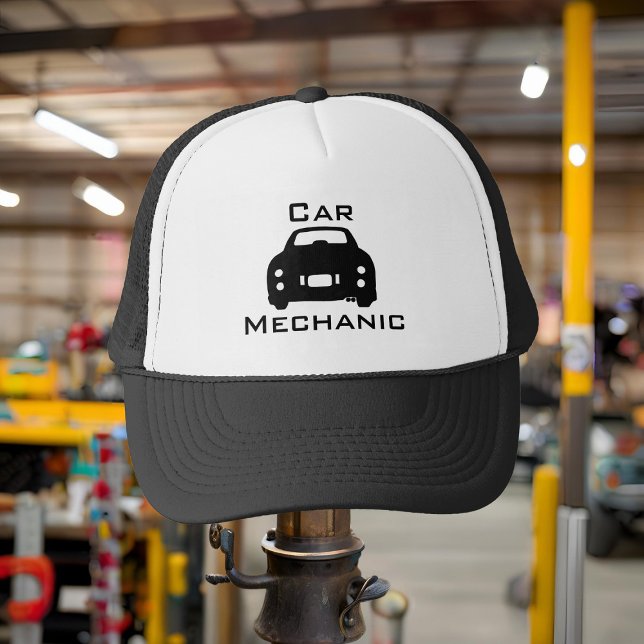 Figarations Black Figaro Car Mechanic Trucker Hat (If you have a figaro - you're going to need this Car Mechanic Trucker hat  for when it breaks down)