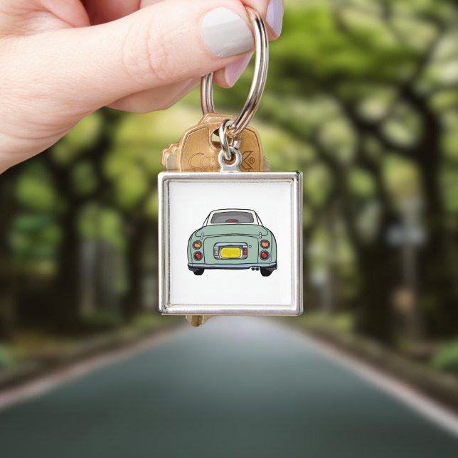 Figarations Cute Emerald Green Figaro Car Keychain (Cute green figaro car keychain for your car keys)