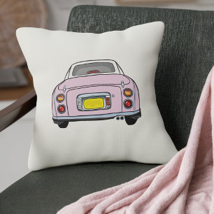 Figarations Cute Pale Pink Figaro Car Cream Throw Pillow