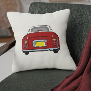 Figarations Cute Red Figaro Car Cream Throw Pillow
