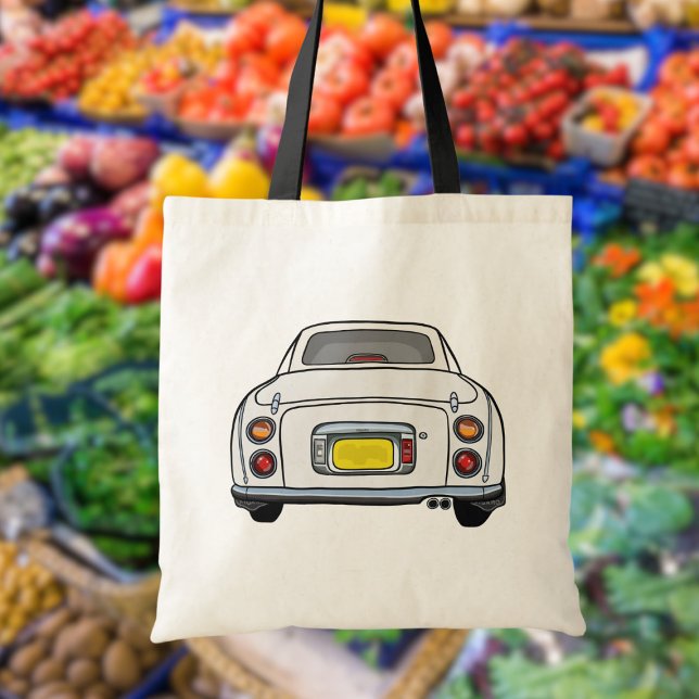 Figarations Cute White Figaro Car Tote Bag (Fun tote bag for the white figaro owner. Perfect for all those car goodies)