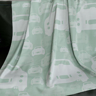 Figarations Emerald Green Figaro Car Pattern Fleece Blanket