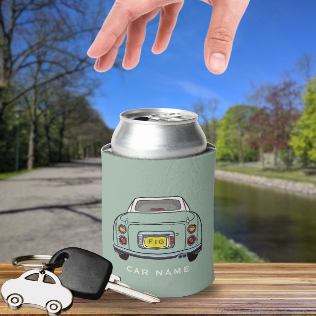 Figarations Emerald Green Figaro Name Can Cooler (Add your initials and figaro car name. Perfect can cooler for the emerald green figaro owner)