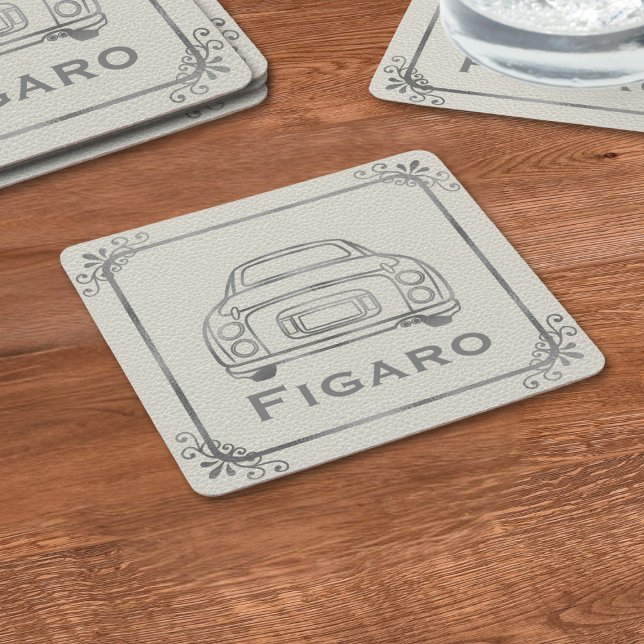 Figarations Figaro Car Square Paper Coaster (Elegant paper coasters perfect for the figaro driver. Just add your name)