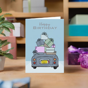 Figarations Lapis Grey Figaro Happy Birthday Card