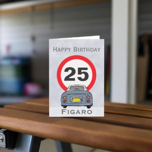Figarations Lapis Grey Figaro voiture carte d'anni