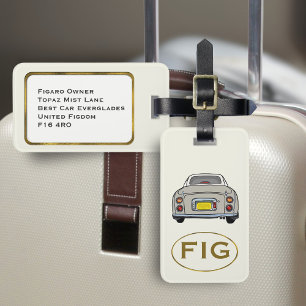 Figarations Monogram Topaz Mist Figaro Luggage Tag