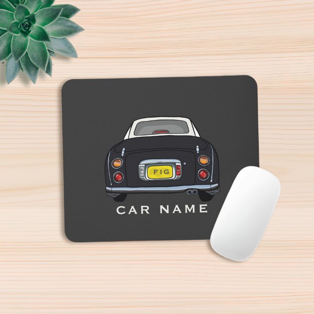 Figarations Name Cute Black Figaro Car Monogram Mouse Pad (Love black figaros and need a mouse mat? Add your name to this one!)