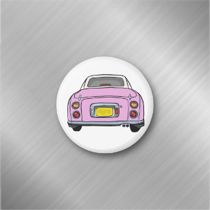Figarations Pink Nissan Figaro Car Magnet