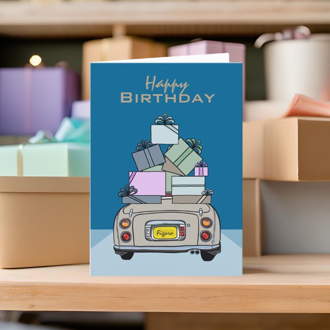 Figarations Topaz Mist Figaro Car Birthday Card (A topaz mist figaro birthday card you can send to your car or your friends)