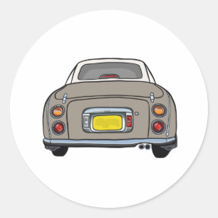 Figarations Topaz Mist Figaro Car Garage Scrapbook Classic Round Sticker