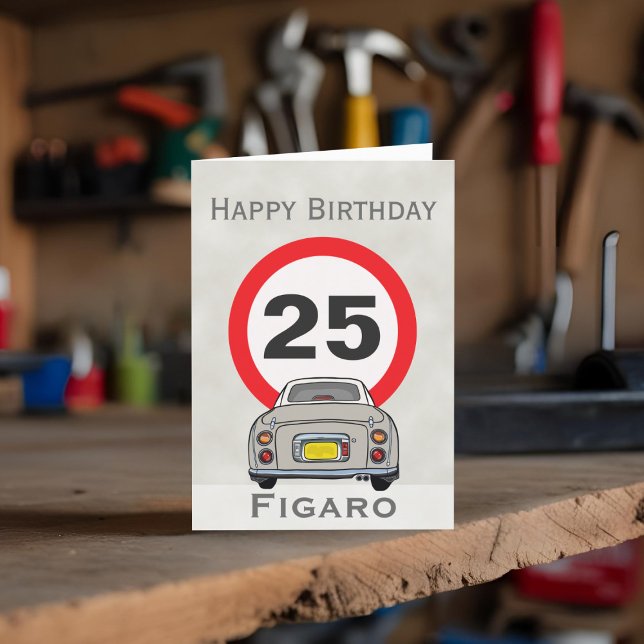 Figarations Topaz Mist Figaro Happy Birthday Card (Happy birthday to your car! (or send it to your figaro loving friends))