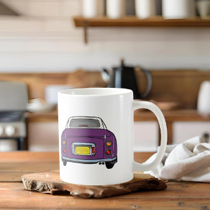Figarines Nom Figaro violet Voiture Café Mug