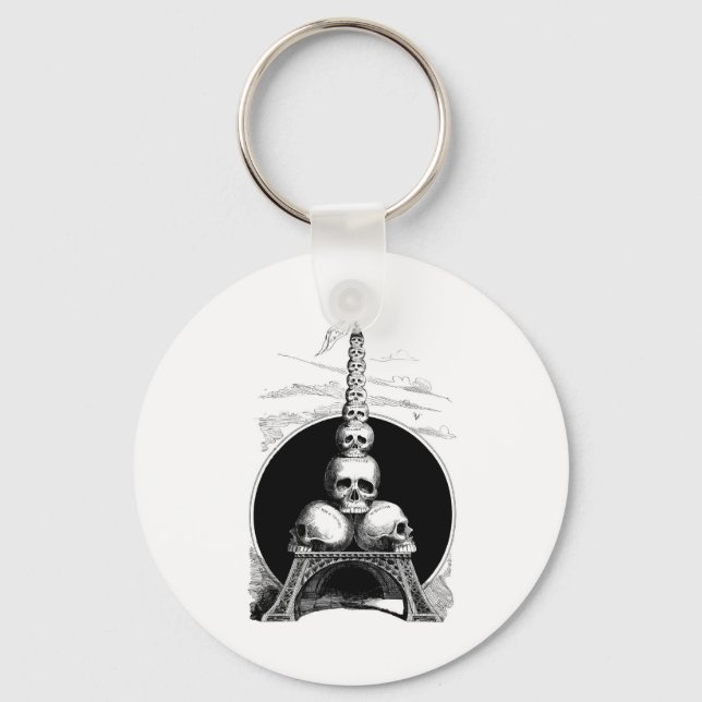 Figaro. An Eiffel Tower for the Cemetery Keychain (Front)