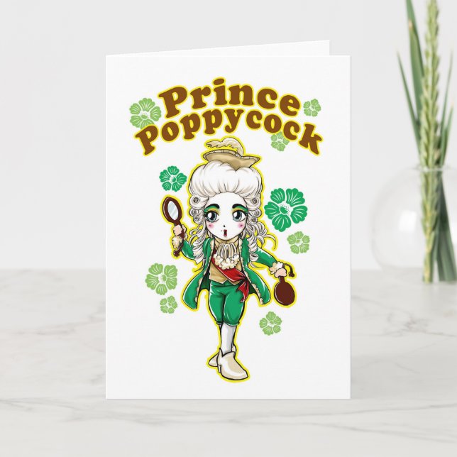 Figaro Poppycock Greeting Card (Front)