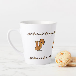 figdewdrop Squirrel Acorn & Leaves Small Latte Cup