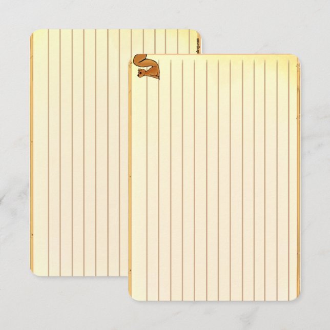 Figdewdrop Squirrel recipe notecards (Front/Back)