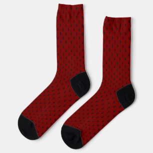 figdewdrops Blinky the Bat pattern Red Socks