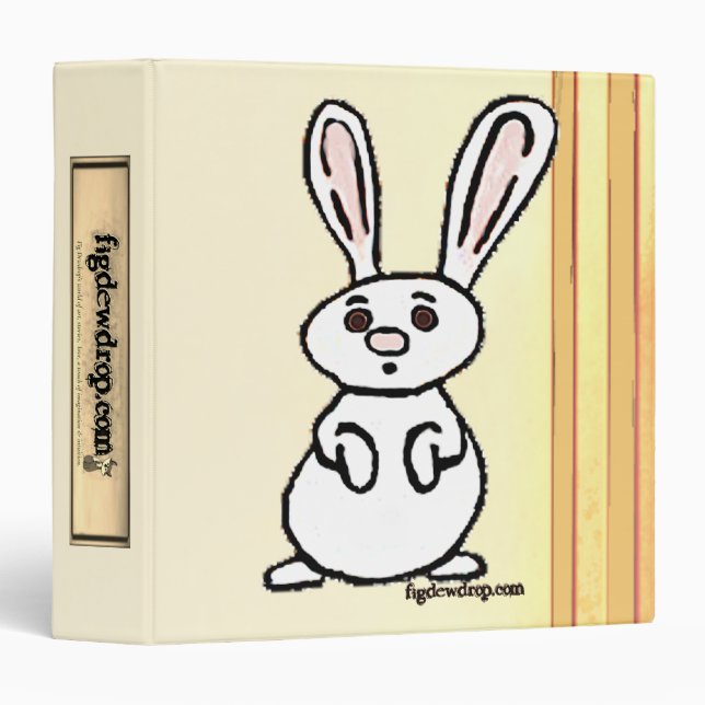 figdewdrops Bunny 3 ring binder (Front/Spine)