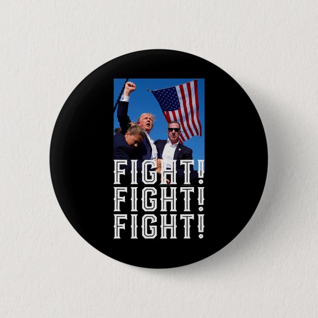 Fight  2 inch round button (Front)