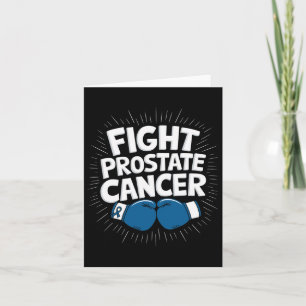 Fight Against Prostate Cancer Awareness Blue Ribbo Card