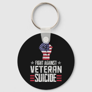 Fight Against Veteran Suicide Awareness Day Keychain