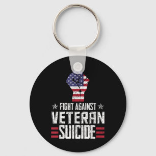 Fight Against Veteran Suicide Awareness Day Keychain