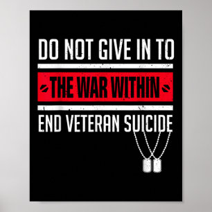 Fight Against Veteran Suicide Ptsd Awareness 22 A  Poster