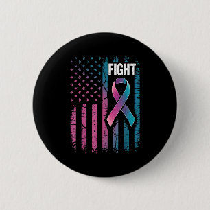 Fight American Flag Suicide Prevention Awareness 2 Inch Round Button