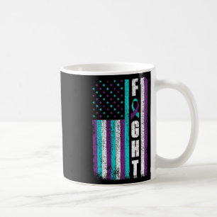 Fight American Flag Suicide Prevention Awareness 4 Coffee Mug