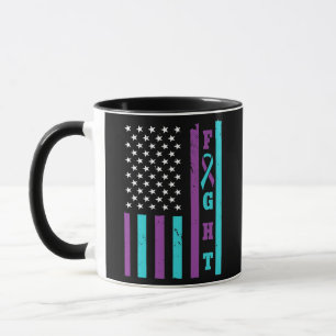 Fight American Flag Suicide Prevention Awareness  Mug