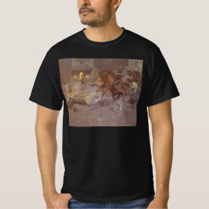 Fight at the Roundup Saloon by Bill Gollings T-Shirt