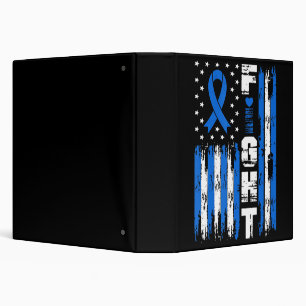 Fight Ataxia Awareness Patriotic USA American Flag Binder