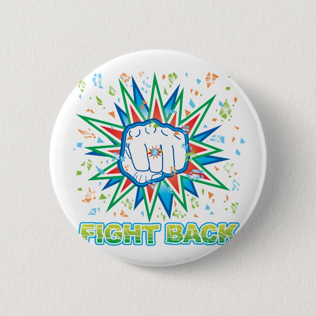 Fight Back 2 Inch Round Button (Front)