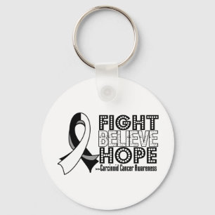 Fight Believe Hope - Carcinoid Cancer Keychain