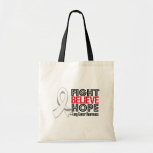 Fight Believe Hope - Lung Cancer Tote Bag