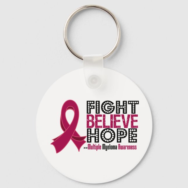 Fight Believe Hope - Multiple Myeloma Keychain (Front)