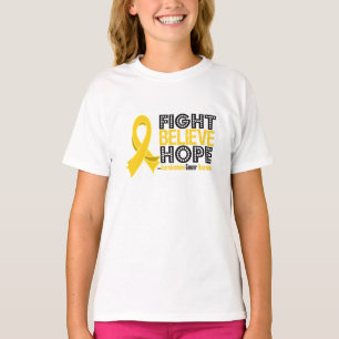 Fight Believe Hope - Neuroblastoma Cancer T-Shirt